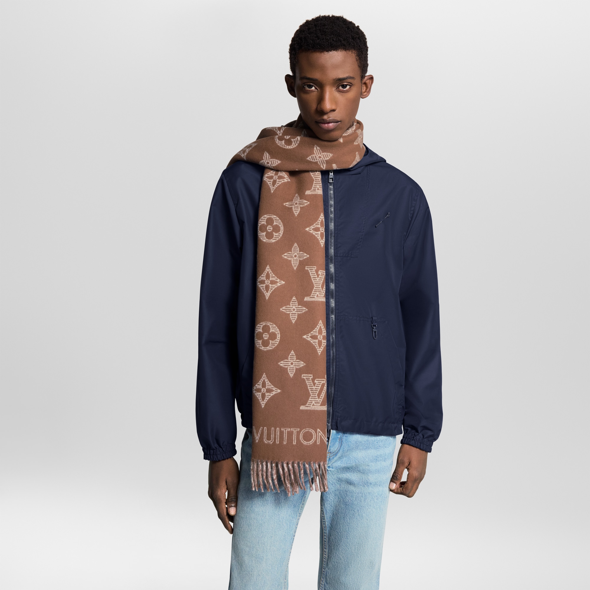 Monogram Shadow Scarf . - For Men | LOUIS VUITTON